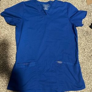 🚫SOLD🚫 Women’s Cherokee brand, Blue Scrub Top size: small